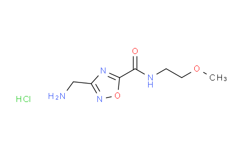 CAS No. 1185297-79-3, 3-(Aminomethyl)-N-(2-methoxyethyl)-1,2,4-oxadiazole-5-carboxamide hydrochloride