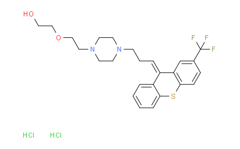 CAS No. 1535-17-7, 2-(2-(4-(3-(2-(Trifluoromethyl)-9H-thioxanthen-9-ylidene)propyl)piperazin-1-yl)ethoxy)ethanol dihydrochloride
