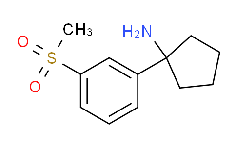 CAS No. 1391014-47-3, 1-[3-(Methylsulfonyl)phenyl]cyclopentanamine