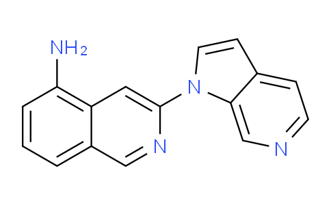 CAS No. 1841079-88-6, 5-Amino-3-(pyrrolo[2,3-c]pyridin-1-yl)isoquinoline