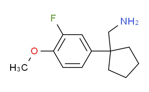 CAS No. 1368605-02-0, 1-(3-Fluoro-4-methoxyphenyl)cyclopentanemethanamine