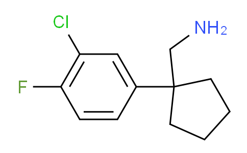CAS No. 1368605-84-8, 1-(3-Chloro-4-fluorophenyl)cyclopentanemethanamine
