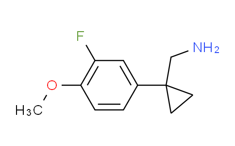 CAS No. 1368693-23-5, 1-(3-Fluoro-4-methoxyphenyl)cyclopropanemethanamine