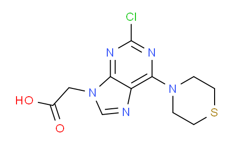 CAS No. 1383626-30-9, 2-(2-Chloro-6-thiomorpholino-9H-purin-9-yl)acetic acid