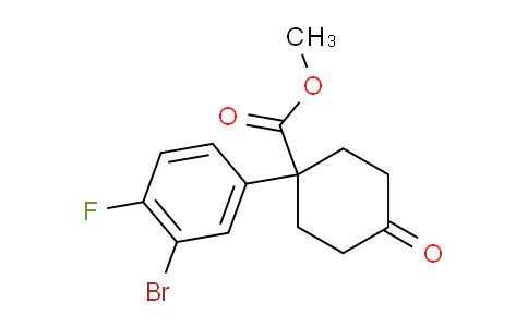 CAS No. 1385694-54-1, Methyl 1-(3-Bromo-4-fluorophenyl)-4-oxocyclohexanecarboxylate
