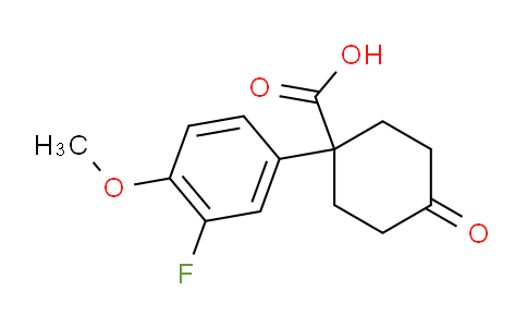 CAS No. 1385694-60-9, 1-(3-Fluoro-4-methoxyphenyl)-4-oxocyclohexanecarboxylic Acid