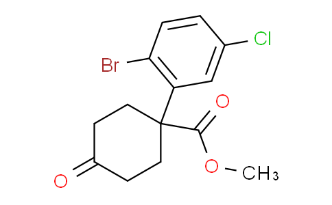 CAS No. 1385694-72-3, Methyl 1-(2-Bromo-5-chlorophenyl)-4-oxocyclohexanecarboxylate
