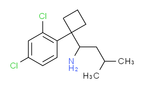 CAS No. 1446259-02-4, 1-[1-(2,4-Dichlorophenyl)cyclobutyl]-3-methyl-1-butylamine