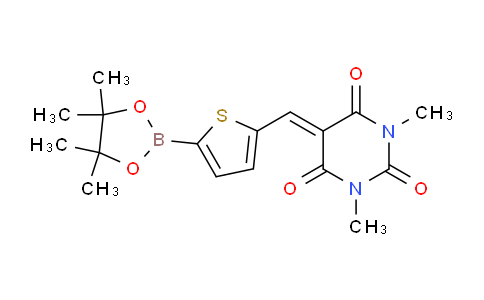 CAS No. 1449135-43-6, 1,3-Dimethyl-5-[5-(4,4,5,5-tetramethyl-[1,3,2]dioxaborolan-2-yl)-thiophen-2-ylmethylene]-pyrimidine-2,4,6-trione