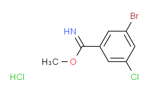 CAS No. 1823380-00-2, Methyl 3-Bromo-5-chlorobenzimidate Hydrochloride