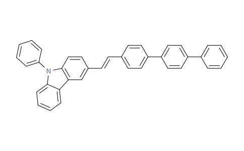 CAS No. 1335148-56-5, 3-(2-([1,1':4',1''-Terphenyl]-4-yl)vinyl)-9-phenyl-9H-carbazole