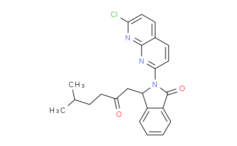 CAS No. 133737-48-1, 2-(7-Chloro-1,8-naphthyridin-2-yl)-3-(5-methyl-2-oxohexyl)isoindolin-1-one