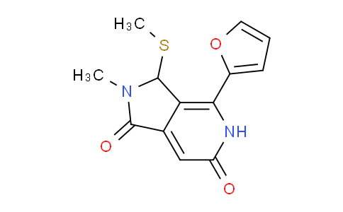CAS No. 1269528-61-1, 4-(Furan-2-yl)-2-methyl-3-(methylthio)-2,3-dihydro-1H-pyrrolo[3,4-c]pyridine-1,6(5H)-dione