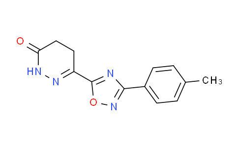 CAS No. 1260934-79-9, 6-(3-(p-Tolyl)-1,2,4-oxadiazol-5-yl)-4,5-dihydropyridazin-3(2H)-one