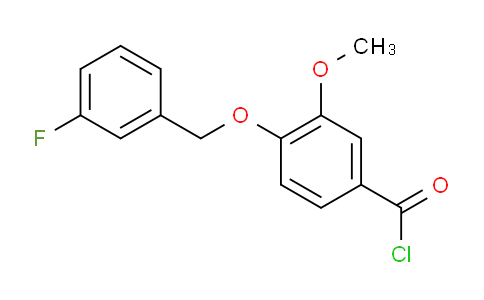 CAS No. 1160250-03-2, 4-((3-Fluorobenzyl)oxy)-3-methoxybenzoyl chloride