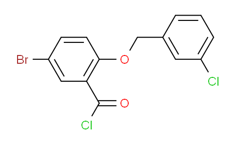 CAS No. 1160250-17-8, 5-Bromo-2-((3-chlorobenzyl)oxy)benzoyl chloride
