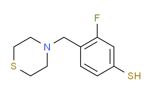 CAS No. 1443323-45-2, 3-Fluoro-4-(thiomorpholinomethyl)benzenethiol