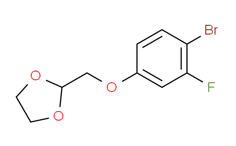 CAS No. 1443334-55-1, 2-((4-Bromo-3-fluorophenoxy)methyl)-1,3-dioxolane