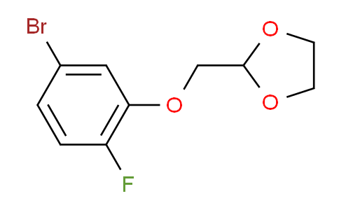 CAS No. 1443334-96-0, 2-((5-Bromo-2-fluorophenoxy)methyl)-1,3-dioxolane