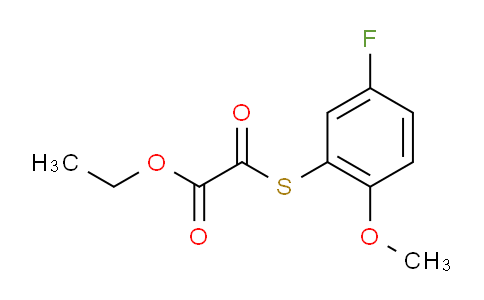 CAS No. 1443342-22-0, Ethyl 2-((5-fluoro-2-methoxyphenyl)thio)-2-oxoacetate