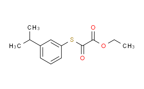 CAS No. 1443342-84-4, Ethyl 2-((3-isopropylphenyl)thio)-2-oxoacetate
