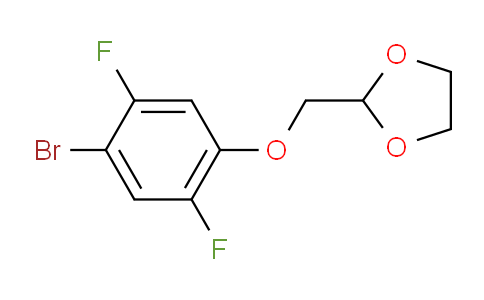 CAS No. 1443342-93-5, 2-((4-Bromo-2,5-difluorophenoxy)methyl)-1,3-dioxolane