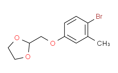CAS No. 1443349-58-3, 2-((4-Bromo-3-methylphenoxy)methyl)-1,3-dioxolane