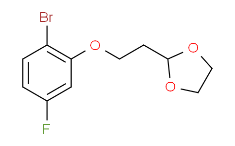 CAS No. 1443354-28-6, 2-(2-(2-Bromo-5-fluorophenoxy)ethyl)-1,3-dioxolane