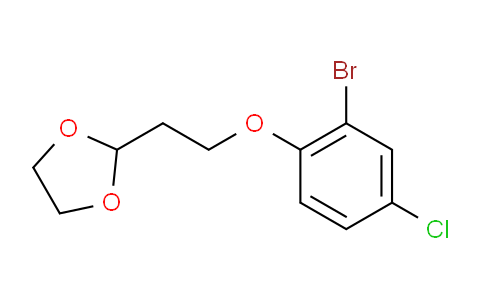 CAS No. 1443355-15-4, 2-(2-(2-Bromo-4-chlorophenoxy)ethyl)-1,3-dioxolane