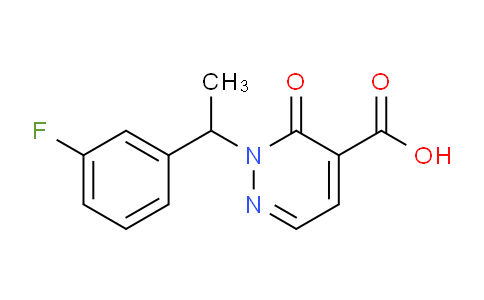 CAS No. 1443285-61-7, 2-(1-(3-Fluorophenyl)ethyl)-3-oxo-2,3-dihydropyridazine-4-carboxylic acid