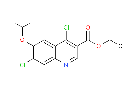 CAS No. 1443288-81-0, Ethyl 4,7-dichloro-6-(difluoromethoxy)quinoline-3-carboxylate