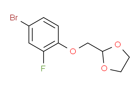 CAS No. 1443303-12-5, 2-((4-Bromo-2-fluorophenoxy)methyl)-1,3-dioxolane