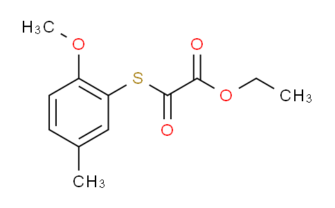 CAS No. 1443304-14-0, Ethyl 2-((2-methoxy-5-methylphenyl)thio)-2-oxoacetate