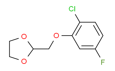 CAS No. 1443304-83-3, 2-((2-Chloro-5-fluorophenoxy)methyl)-1,3-dioxolane
