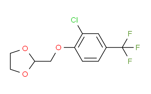 CAS No. 1443314-48-4, 2-((2-Chloro-4-(trifluoromethyl)phenoxy)methyl)-1,3-dioxolane