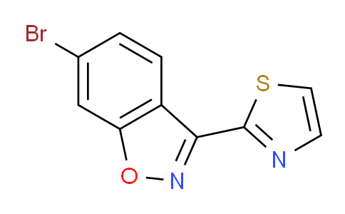 CAS No. 1330765-23-5, 6-Bromo-3-(thiazol-2-yl)benzo[d]isoxazole