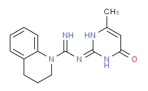 CAS No. 1306753-50-3, N-(6-Methyl-4-oxo-3,4-dihydropyrimidin-2(1H)-ylidene)-3,4-dihydroquinoline-1(2H)-carboximidamide