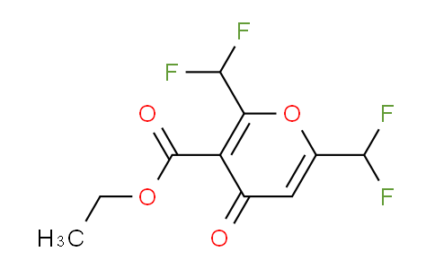 CAS No. 1309602-66-1, Ethyl 2,6-bis(difluoromethyl)-4-oxo-4H-pyran-3-carboxylate
