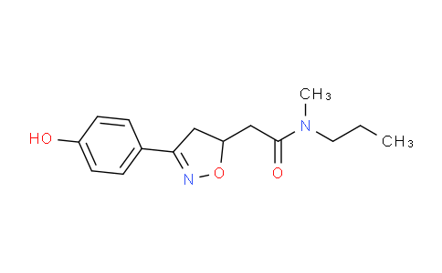 CAS No. 1309793-38-1, 2-(3-(4-Hydroxyphenyl)-4,5-dihydroisoxazol-5-yl)-N-methyl-N-propylacetamide