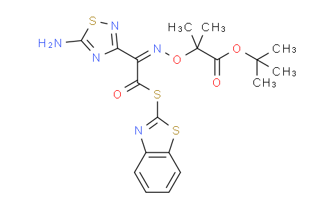 CAS No. 1040749-96-9, (Z)-tert-Butyl 2-(((1-(5-amino-1,2,4-thiadiazol-3-yl)-2-(benzo[d]thiazol-2-ylthio)-2-oxoethylidene)amino)oxy)-2-methylpropanoate