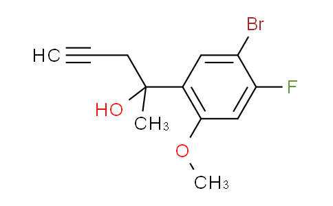 CAS No. 2006278-31-3, 2-(5-Bromo-4-fluoro-2-methoxyphenyl)-4-pentyn-2-ol