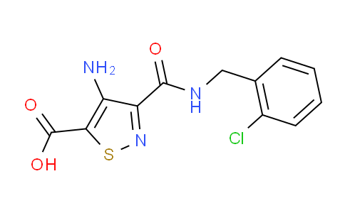 CAS No. 1113109-08-2, 4-Amino-3-((2-chlorobenzyl)carbamoyl)isothiazole-5-carboxylic acid