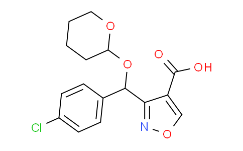 CAS No. 2006277-13-8, 3-[(4-Chlorophenyl)[(2-tetrahydropyranyl)oxy]methyl]isoxazole-4-carboxylic Acid