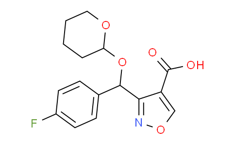 CAS No. 2006277-64-9, 3-[(4-Fluorophenyl)[(2-tetrahydropyranyl)oxy]methyl]isoxazole-4-carboxylic Acid