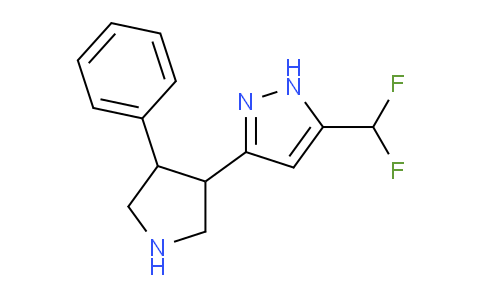 CAS No. 1452554-93-6, 5-(Difluoromethyl)-3-(4-phenylpyrrolidin-3-yl)-1H-pyrazole