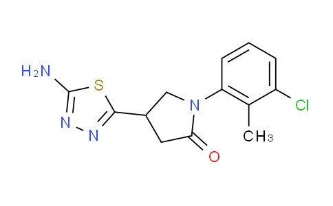 CAS No. 1142202-46-7, 4-(5-Amino-1,3,4-thiadiazol-2-yl)-1-(3-chloro-2-methylphenyl)pyrrolidin-2-one
