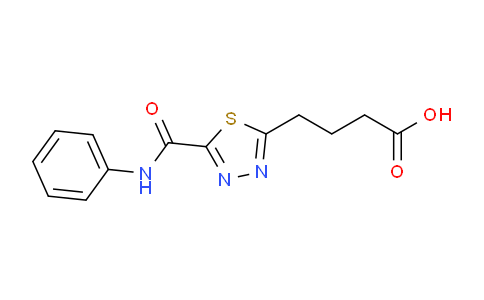 CAS No. 1142202-80-9, 4-(5-(Phenylcarbamoyl)-1,3,4-thiadiazol-2-yl)butanoic acid