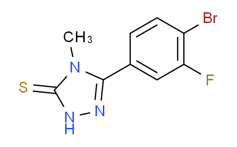 CAS No. 1221792-04-6, 3-(4-Bromo-3-fluorophenyl)-4-methyl-1H-1,2,4-triazole-5(4H)-thione