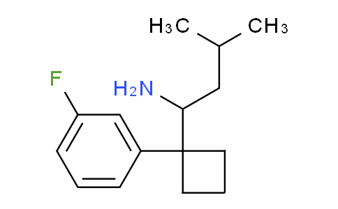 CAS No. 1354281-86-9, 1-[1-(3-Fluorophenyl)cyclobutyl]-3-methyl-1-butylamine