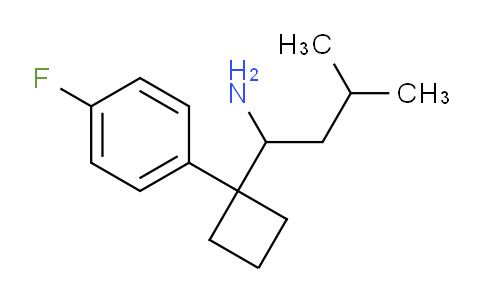 CAS No. 1354281-88-1, 1-[1-(4-Fluorophenyl)cyclobutyl]-3-methyl-1-butylamine